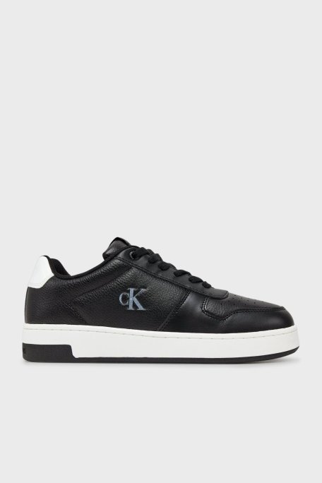 Calvin Klein Logolu Sneaker YW0YW017650GM Bayan Ayakkabı YW0YW01765 0GM SİYAH-BEYAZ - Calvin Klein