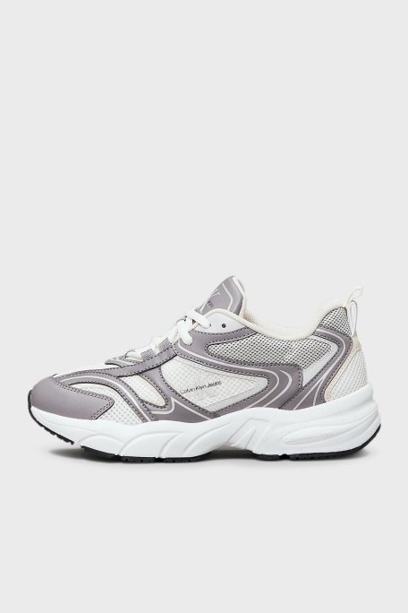 Calvin Klein Logolu Sneaker YW0YW018070IM Bayan Ayakkabı YW0YW01807 0IM Gri-Krem - Calvin Klein (1)