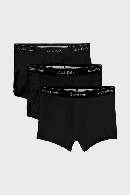 US Calvin Klein Logolu Streç Pamuklu 3 Pack LV00NB4392TM6 Erkek Boxer LV00NB4392 TM6 SİYAH - Calvin Klein