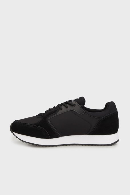 Calvin Klein Logolu Süet Detaylı Sneaker YW0YW0164401W Bayan Ayakkabı YW0YW01644 01W SİYAH - Calvin Klein (1)