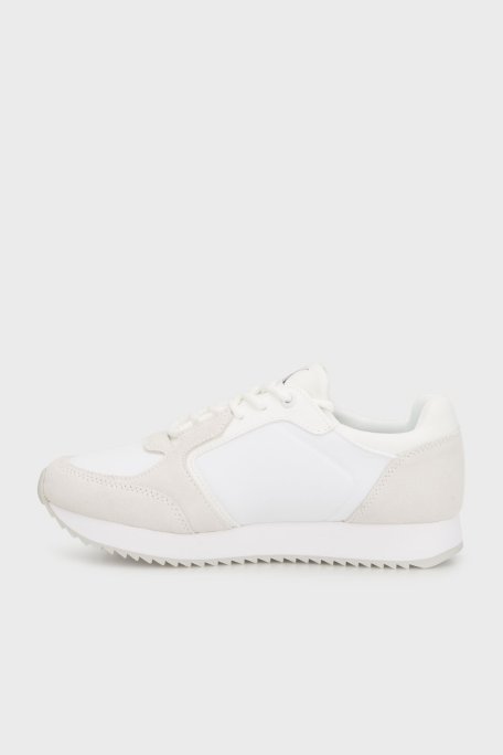 Calvin Klein Logolu Süet Detaylı Sneaker YW0YW0164402Z Bayan Ayakkabı YW0YW01644 02Z BEYAZ-BEJ - Calvin Klein (1)