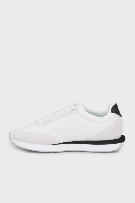 Calvin Klein Logolu Süet Detaylı Sneaker YW0YW0199001W Bayan Ayakkabı YW0YW01990 01W BEYAZ - Calvin Klein (1)