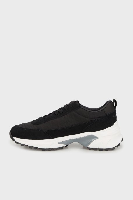 Calvin Klein Logolu Süet Detaylı Sneaker YW0YW0199501O Bayan Ayakkabı YW0YW01995 01O SİYAH - Calvin Klein (1)