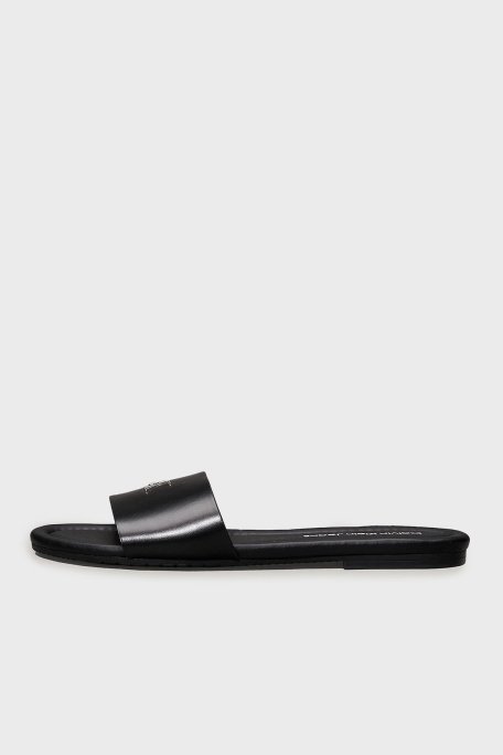 Calvin Klein Logolu Tek Bant YW0YW016970GJ Bayan Terlik YW0YW01697 0GJ SİYAH - Calvin Klein (1)