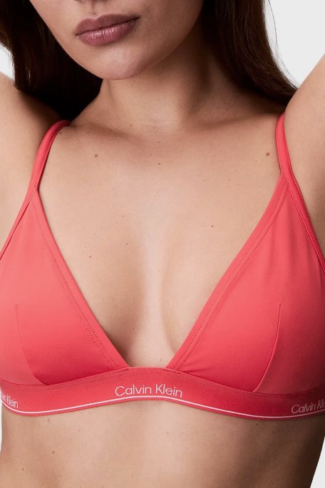 Calvin Klein Logolu Üçgen Bikini Üst LV00Q61208XKP Bayan Bikini Üstü LV00Q61208 XKP FUŞYA - Calvin Klein