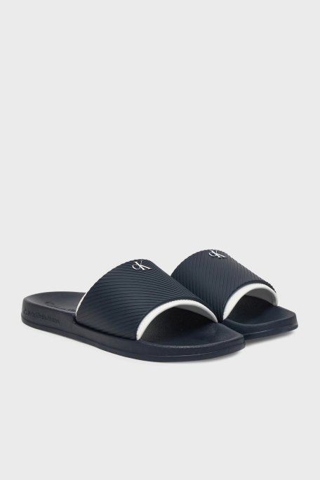 Calvin Klein Logolu YM0YM01234DW4 Erkek Terlik YM0YM01234 DW4 LACİVERT - Calvin Klein (1)