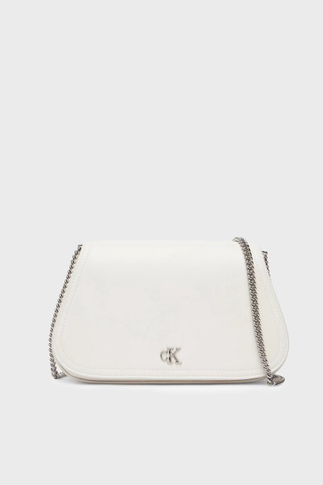 Calvin Klein Logolu Zincir Askılı LV04F1153G4LX Bayan Çanta LV04F1153G 4LX BEYAZ - Calvin Klein