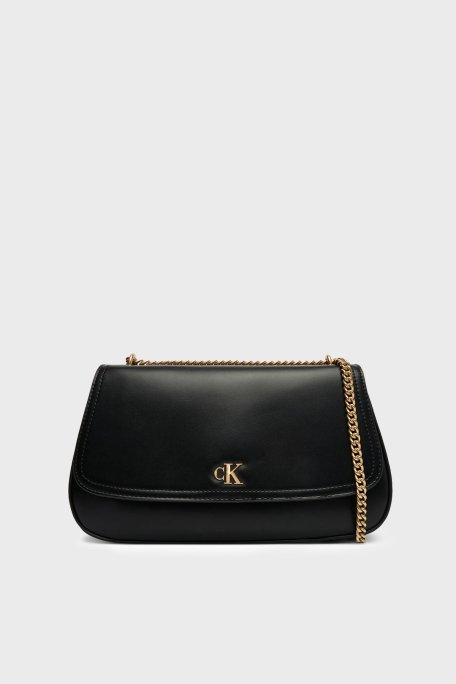 Calvin Klein Logolu Zincir Askılı LV04F3171GUB1 Bayan Çanta LV04F3171G UB1 SİYAH - Calvin Klein