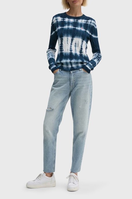 Calvin Klein Mom Fit Yüksek Bel Jeans J20J2236531AA Bayan Kot Pantolon J20J223653 1AA AÇIK MAVİ - Calvin Klein (1)