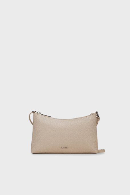 Calvin Klein Monogram Logo Baskılı Ayarlanabilir Askılı LV04F3099GRMU Bayan Çanta LV04F3099G RMU KAHVE - Calvin Klein