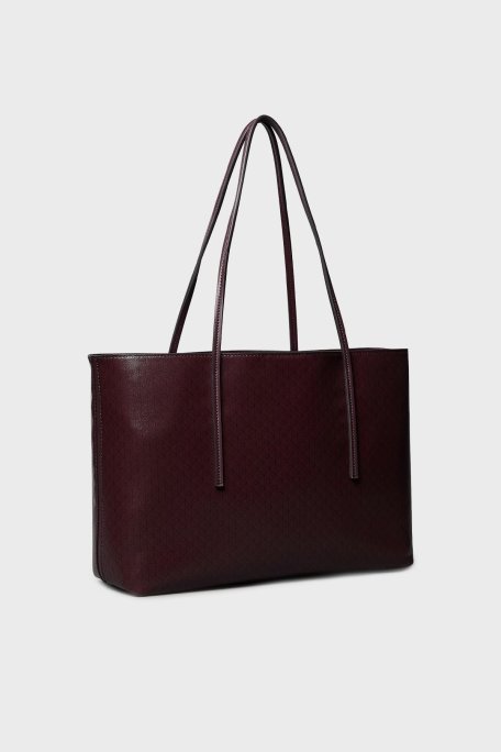 Calvin Klein Monogram Logo Baskılı Büyük LV04F3266G2XD Bayan Çanta LV04F3266G 2XD BORDO - Calvin Klein (1)