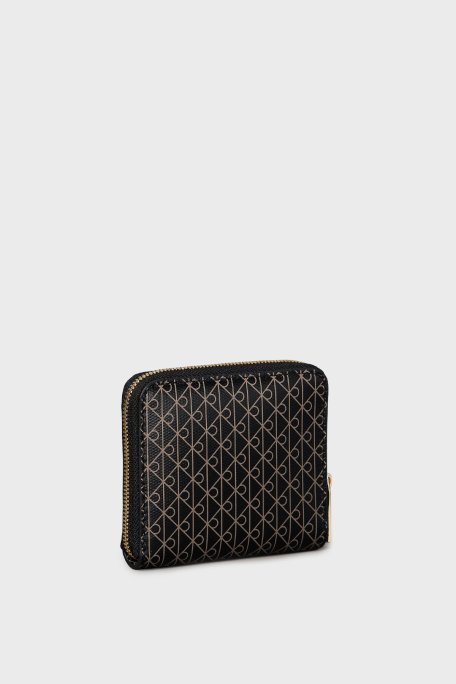 Calvin Klein Monogram Logo Baskılı Fermuarlı LV04F1089G2XA Bayan Cüzdan LV04F1089G 2XA SİYAH - Calvin Klein (1)