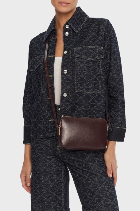 Calvin Klein Monogram Logo Baskılı Fermuarlı LV04F3268G2XD Bayan Çanta LV04F3268G 2XD BORDO - Calvin Klein (1)