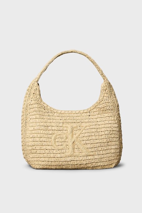 Calvin Klein Omuz Askılı El Örgüsü Large LV04F3448G0EI Bayan Çanta LV04F3448G 0EI BEJ - Calvin Klein