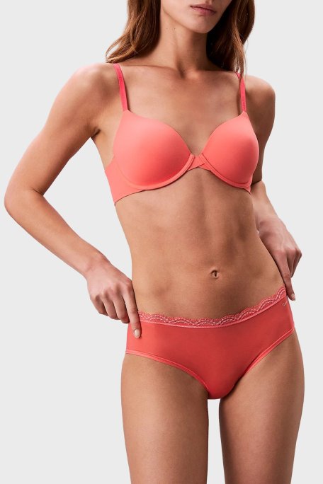 Calvin Klein Orta Bel Dantelli 3 Pack LV00QD5302WAS Bayan Külot LV00QD5302 WAS Lacivert-Pudra-Mercan - Calvin Klein (1)