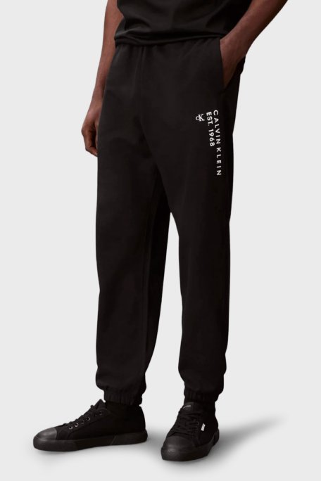 Calvin Klein Pamuk Karışımlı Havlu Kumaş Regular Fit LV14RF248GUB1 Erkek Pantolon LV14RF248G UB1 SİYAH - Calvin Klein