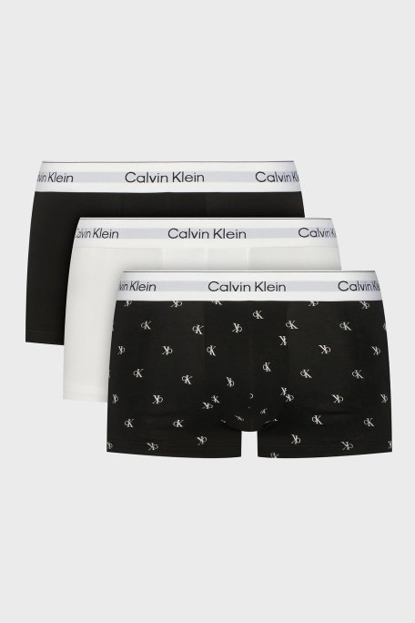 Calvin Klein Pamuklu 3 Pack LV00NB43893TH Erkek Boxer LV00NB4389 3TH Siyah-Beyaz-Siyah - Calvin Klein
