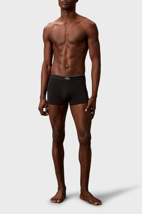 Calvin Klein Pamuklu Logolu 3 Pack LV00NB44724RV Erkek Boxer LV00NB4472 4RV SİYAH GRİ EKRU - Calvin Klein (1)