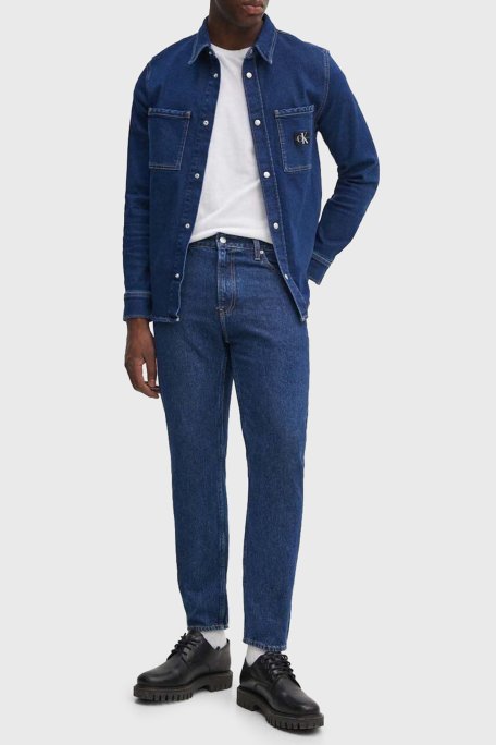 Calvin Klein Pamuklu Normal Bel Dad Jeans J30J3258831BJ Erkek Kot Pantolon J30J325883 1BJ LACİVERT - Calvin Klein