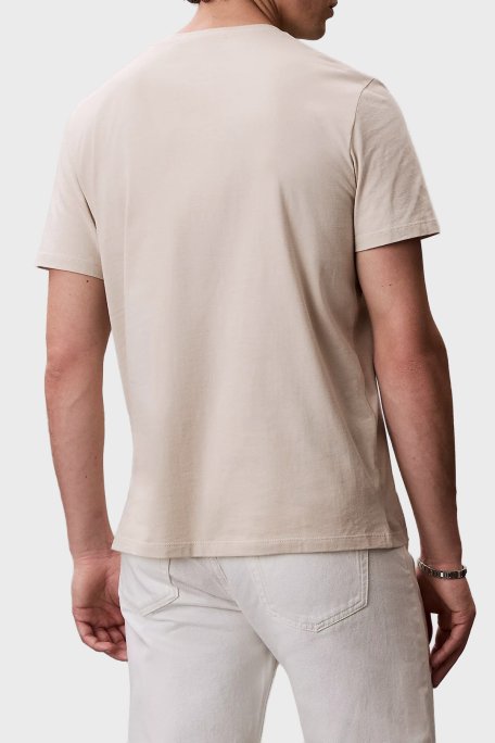 Calvin Klein Pamuklu Regular Fit Bisiklet Yaka Logolu LV04RB866G2JX Erkek T Shirt LV04RB866G 2JX BEJ - Calvin Klein (1)