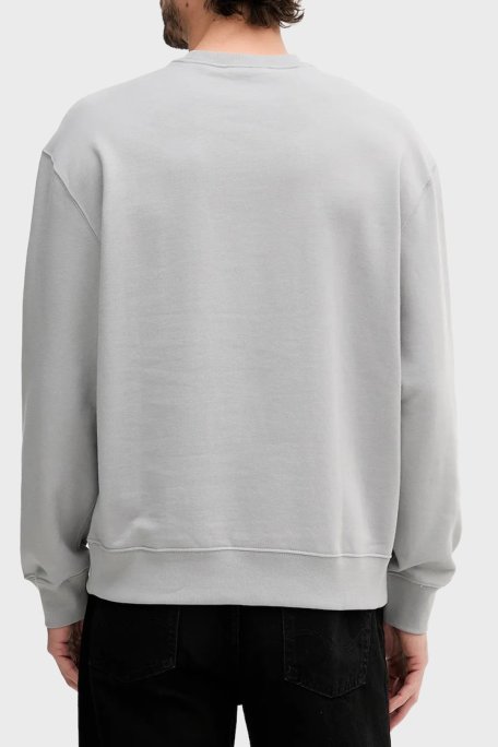 Calvin Klein Pamuklu Regular Fit Bisiklet Yaka Logolu LV04RC273GRO2 Erkek Sweat LV04RC273G RO2 GRİ - Calvin Klein (1)