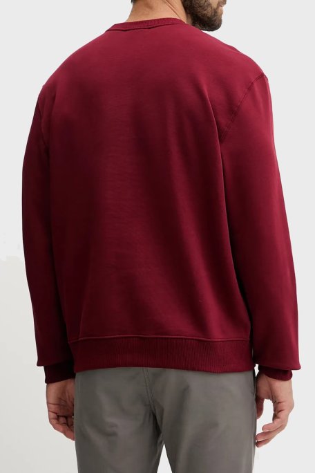 Calvin Klein Pamuklu Regular Fit Bisiklet Yaka Logolu LV04RC273GWCV Erkek Sweat LV04RC273G WCV BORDO - Calvin Klein (1)