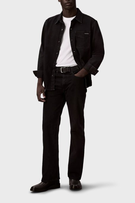 Calvin Klein Pamuklu Regular Fit Cepli Kot LV04RE714GEF7 Erkek Gömlek LV04RE714G EF7 LACİVERT - Calvin Klein (1)