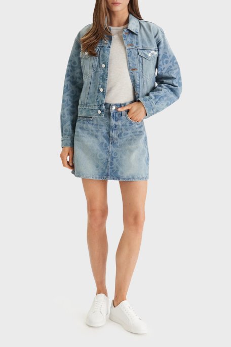 Calvin Klein Pamuklu Regular Fit Cepli LV047F677G1WX Bayan Kot Ceket LV047F677G 1WX MAVİ - Calvin Klein (1)