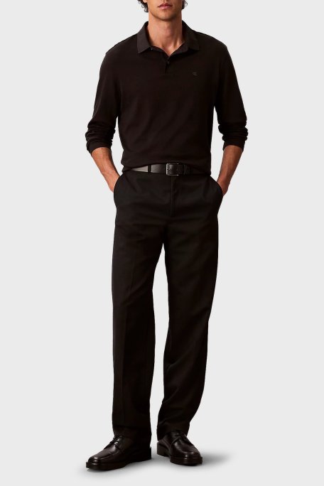 Calvin Klein Pamuklu Regular Fit Düğmeli LV040EM909GRO Erkek Polo Yaka Sweat LV040EM909 GRO KAHVE - Calvin Klein (1)