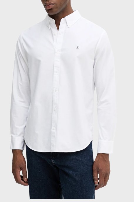 Calvin Klein Pamuklu Regular Fit Düğmeli Yaka Uzun Kollu LV140EM125YAA Erkek Gömlek LV140EM125 YAA BEYAZ - Calvin Klein