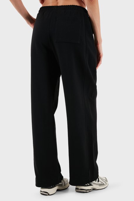 Calvin Klein Pamuklu Regular Fit Lastikli Bel Düz Paça LV047C249GUB1 Bayan Pantolon LV047C249G UB1 SİYAH - Calvin Klein (1)