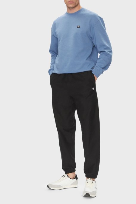 Calvin Klein Pamuklu Regular Fit Lastikli Bel Ribanalı Paça Jogger LV04RC279GUB1 Erkek Pantolon LV04RC279G UB1 SİYAH - Calvin Klein (1)