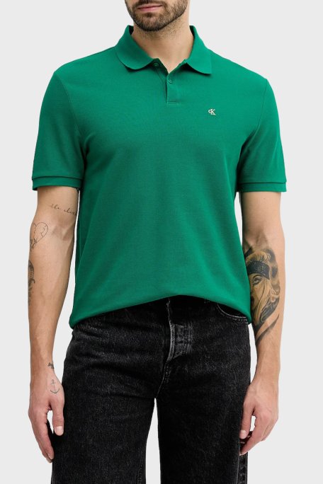Calvin Klein Pamuklu Regular Fit Logo Nakışlı LV040EM2692ES Erkek Polo LV040EM269 2ES YEŞİL - Calvin Klein