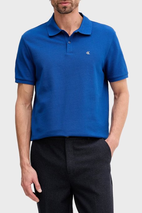 Calvin Klein Pamuklu Regular Fit Logo Nakışlı LV040EM2692IL Erkek Polo LV040EM269 2IL LACİVERT - Calvin Klein