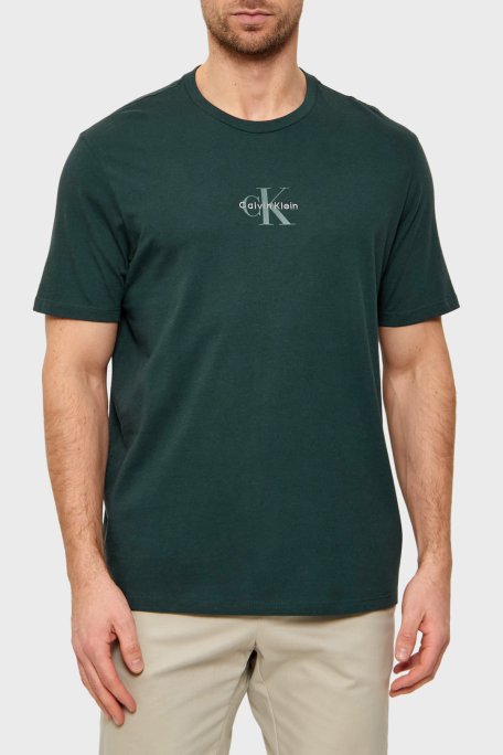 Calvin Klein Pamuklu Regular Fit Logolu Bisiklet Yaka LV04RB866GPZM Erkek T Shirt LV04RB866G PZM LACİVERT - Calvin Klein