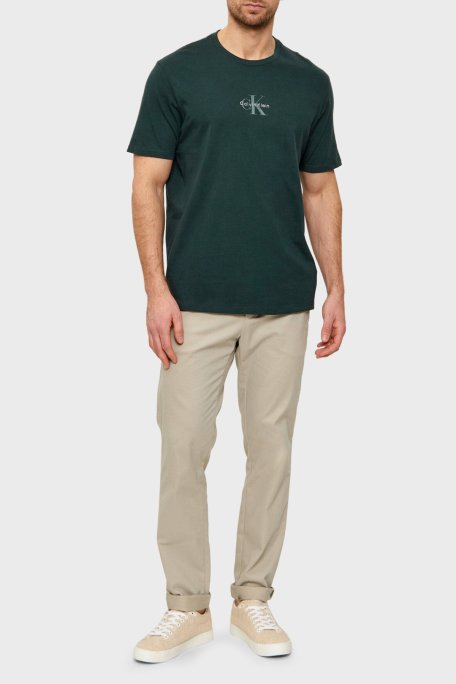 Calvin Klein Pamuklu Regular Fit Logolu Bisiklet Yaka LV04RB866GPZM Erkek T Shirt LV04RB866G PZM LACİVERT - Calvin Klein (1)