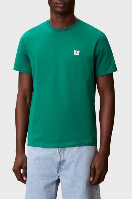 Calvin Klein Pamuklu Regular Fit Logolu Bisiklet Yaka LV04RC272GL4G Erkek T Shirt LV04RC272G L4G YEŞİL - Calvin Klein