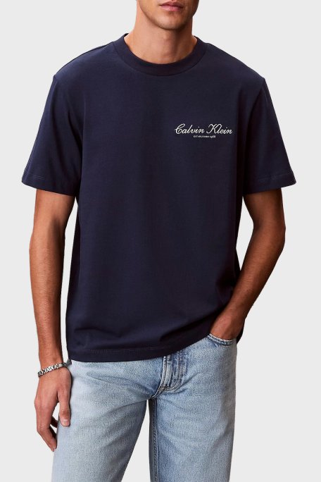Calvin Klein Pamuklu Regular Fit Logolu Bisiklet Yaka LV04RF822G9EI Erkek T Shirt LV04RF822G 9EI MOR - Calvin Klein