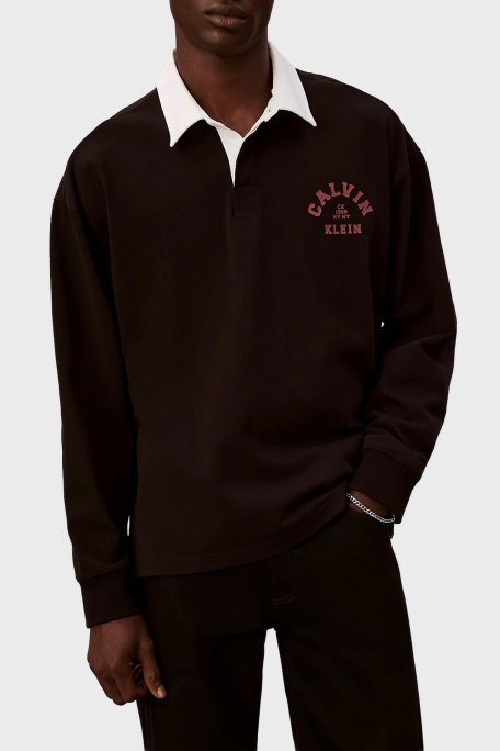 Calvin Klein Pamuklu Regular Fit Logolu Düğmeli LV04RE227GUB1 Erkek Polo LV04RE227G UB1 SİYAH - Calvin Klein