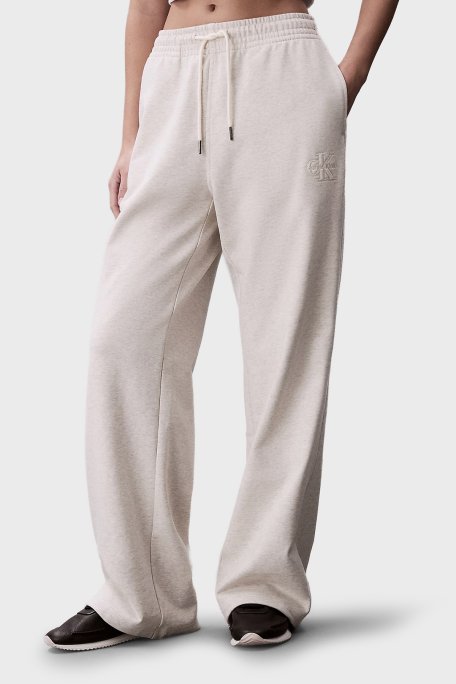 Calvin Klein Pamuklu Regular Fit Logolu Yüksek Bel LV047F206GP4P Bayan Pantolon LV047F206G P4P GRİ - Calvin Klein