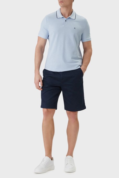 Calvin Klein Pamuklu Regular Fit Normal Bel Chino LV04LB600GCEF Erkek Şort LV04LB600G CEF LACİVERT - Calvin Klein (1)