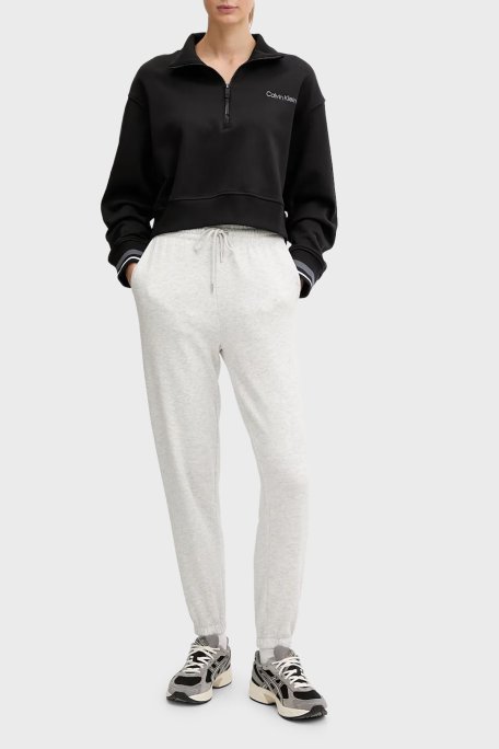 Calvin Klein Pamuklu Regular Fit Yarım Fermuarlı Dik Yaka LVGWF5W310UB1 Bayan Sweat LVGWF5W310 UB1 SİYAH - Calvin Klein (1)