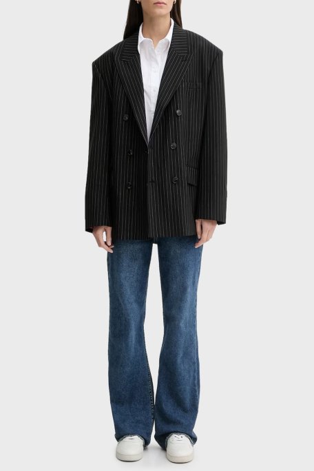 Calvin Klein Pamuklu Relaxed Fit Klasik Yaka Kısa LV047C141GYAA Bayan Gömlek LV047C141G YAA BEYAZ - Calvin Klein (1)