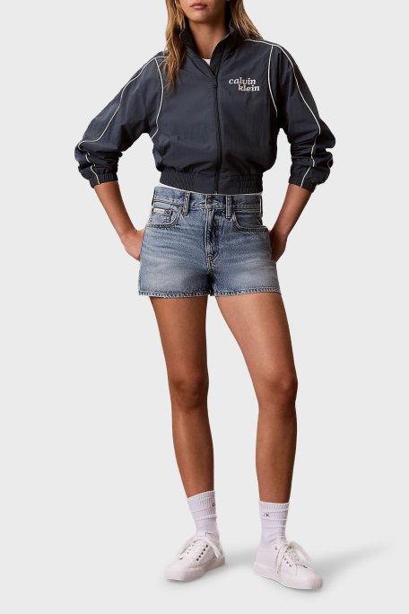 Calvin Klein Pamuklu Relaxed Fit Kot LV047F770G21E Kadın Şort LV047F770G 21E LACİVERT - Calvin Klein (1)