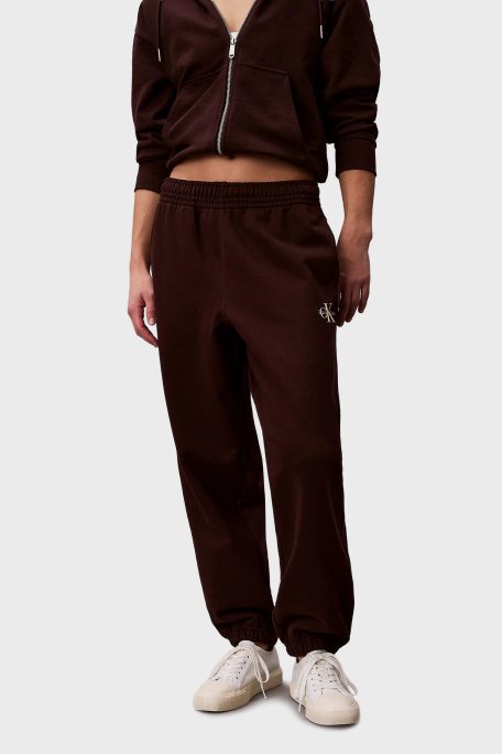 Calvin Klein Pamuklu Relaxed Fit Lastikli Paça Jogger LV047B235G2E8 Bayan Pantolon LV047B235G 2E8 MOR - Calvin Klein