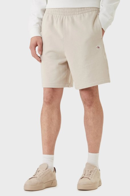 Calvin Klein Pamuklu Relaxed Fit Logolu Normal Bel LV04RF282G2JX Erkek Short LV04RF282G 2JX BEJ - Calvin Klein