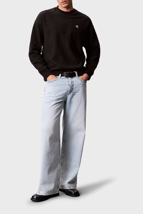 Calvin Klein Pamuklu Relaxed Fit Yuvarlak Yaka LV04RC277GUB1 Erkek Sweat LV04RC277G UB1 SİYAH - Calvin Klein (1)