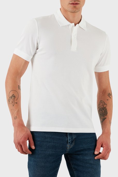 Calvin Klein Pamuklu Slim Fit Düğmeli K10K114484YAF Erkek Polo Yaka T Shirt K10K114484 YAF BEYAZ - Calvin Klein (1)