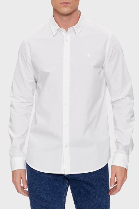 Calvin Klein Pamuklu Slim Fit J30J324614YAF Erkek Gömlek J30J324614 YAF BEYAZ - Calvin Klein