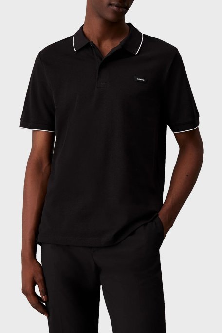 Calvin Klein Pamuklu Slim Fit K10K112751BEH Erkek Polo Yaka T Shirt K10K112751 BEH SİYAH - Calvin Klein